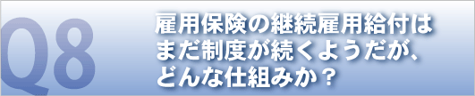 雇用保険の継続雇用給付はまだ制度が続くようだが、どんな仕組みか？